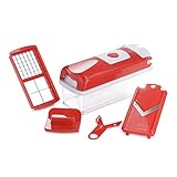 Genius Nicer Dicer Smart | 5 Teile | Gemüseschneider | Zwiebelschneider | Schneiden/Würfeln/Hobeln/Stifteln | Mandoline | Multischneider | Gemüsehobel | Obstschneider | NEU, R