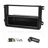 tomzz Audio 2457-006 Radioblende Set kompatibel mit VW Golf 5 V 6 VI Touran Passat 3C Caddy EOS Skoda Octavia mit Quadlockadapter ISO Fakra Antennenadapter Phantomeinspeisung DIN ISO