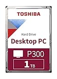 TOSHIBA P300 Interne Festplatte 1 TB – 3,5 Zoll (8,9 cm) – SATA Festplatte intern (HDD) – 7200 rpm (U/min) – 6 Gb/s – für Gaming-Computer, Desktop-PCs, Work