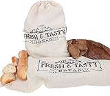 STAWOXX® Brot- und Baguettebeutel, 100% Leinen, Brotbeutel zur Aufbewahrung von Brot, Baguette, Brötchen. Mit diesen Leinen-Brotbeutel bewahren Sie Ihr Brot nachhaltig und plastik