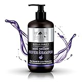 Argan Deluxe Silber-Shampoo in Friseur-Qualität 300 ml - QUALITÄTSSIEGER - effektive Hilfe bei Gelbstich durch No-Yellow-Effekt für seidig strahlende Farbe & edlen Silberton. Damen und H