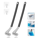 2PCS Wc-bürste Golf Toilettenbürste, Langstielige Golf silikon toilettenbürste 360-Grad-Reinigung Keine Sackgassen-Reinigungsbürste Badezimmer & Halter S