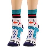 Weihnachts Wintersocken Damen Mädchen Karikatur Tier Witzige Niedlich Bunte Socken Lustige Weihnachtssocken Warme Socken Weihnachtsmuster Weihnachtsstrümp