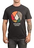 Volcom Herren Splicer HTH Ss T-Shirt mit kurzen Ärmeln, schwarz (Heather Black), L