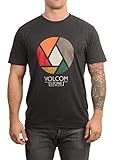 Volcom Herren Splicer HTH Ss T-Shirt mit kurzen Ärmeln, schwarz (Heather Black), L
