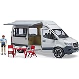 Bruder 02672 - MB Sprinter Camper mit Fahrer inkl. Camping-Set mit Tisch und G