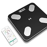 Körperfettwaage Waage Personen Personenwaage digital mit APP USB-Ladedesign Bluetooth Smart Waage für Körperfett, BMI, Gewicht, Pulsschlag, Muskelmasse, Skelettmuskel,Wasser, Protein usw