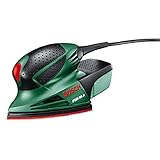 Bosch Multischleifer PSM 80 A, 3 RedWood Schleifblätter, Koffer (80 W, Schwingzahl 20.000 min-1, Schleiffläche 104 cm²)