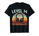 Herren 14.Geburtstag Video Gamer Level 14 freigeschaltet unlocked T-S
