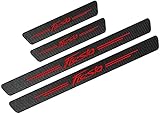 ZXCSJ 4Pcs Auto Carbon Fiber Einstiegsleisten, für Ford Fiesta, Threshold Pedal Anti Scratch Sticker Trim Protection, Car Styling Zubehö