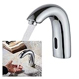 Automatischer Sensor Wasserhahn Infrarot Sensor Wasserhahn Messing badarmaturen Kaltwasser Waschtischarmatur Automatik Waschbecken Armatur für Schulen, H