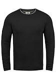 Blend Odin Herren Strickpullover Feinstrick Pullover Mit Rundhals Aus 100% Baumwolle, Größe:L, Farbe:Black (70155)