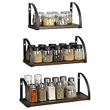 OROPY 3er Pack Gewürzregal Wand, Hängen Gewürzhalter, Leicht zu reinigendes, Küchenregal Wandmontage Ideal für die Aufbewahrung von Gewürzen in Küche und M