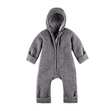 Halfen® Walkoverall Baby aus Bio Natur Schurwolle, Farbe: Delfin, Gr.74 80, Walkanzug Baby, Winteranzug Baby, Wolloverall Baby, Walkoverall Baby, Walk Overall, Wollwalk Overall Baby