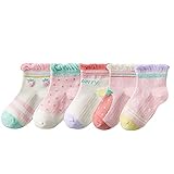 Anti Rutsch Babysocken Kindersocken ErstlingssöCkchen Kleinkind Rutschfest Baumwolle Socken Mit Niedlich Elch Muster Baby Antirutsch Socken FüR Baby 1-12 M