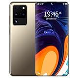ULOHAN 4G Smartphone Ohne Vertrag Günstig, S20U+, 8GB+ 256GB, 6.9' HD Display, Android 10.1, AI 8MP Kamera Mit 128GB Erweiterbar Dual SIM Einsteigerhandy (Color : Gold)