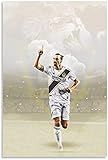BOYLUCK Leinwand Bilder Kunst Zlatan Ibrahimovic Fußballspieler Schwedisch für Veranda Dekor Malerei Poster Druckt Gedruckte 23.6'x35.4'(60x90cm) Kein R