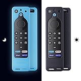 [2 Stück] Stouchi Silikon-Abdeckung für Fire TV Stick(3. Generation),Schutzhülle,Leicht Anti Slip Stoß-Fernabdeckungs-Kompatibel mit All-New 3rd Gen Alexa Voice-Fernbedienung(Dunkelblau & Himmelblau)