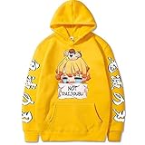 FIHTRY Kapuzensweatshirt Pullover Kapuzenjacke 3D Druck Demon Slayer Rengoku Kyoujurou Hoodies Kapuzenpullover Langarm Unisex-A_3XL