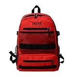 Coolives Unisex Rucksack Alte Schule Rucksäcke Daypack für Jugendliche Teenager-Junge Teenager-Mädchen Rot EINWEG