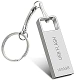 USB Stick 1TB Speicherstick Wasserdichter USB 3.0 Pen Drive Metall 1000GB Mini USB-Stick mit Schlüsselanhänger für PC Computer (1000GB)