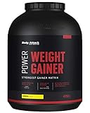 Body Attack Power Weight Gainer, 100% Masseaufbau, Kohlenhydrat-Eiweißpulver zum Muskelaufbau mit Whey-Protein, ideal für Hardgainer (Banana, 4,75 kg)