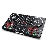 Numark Party Mix II – DJ Controller Pult mit 2 Decks, eingebauten DJ-Lichtern & DJ-Mixer; unterstützt direktes Streaming von TIDAL, SoundC