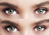 ICONIC – sehr natürliche FARBIGE KONTAKTLINSEN stark deckende Farbe'BRONZE' hell Braun Hazel ohne Rand 1 Paar (2 Stück) + Linsenbehälter Ohne Sehstärke (0.00 Dioptrien)