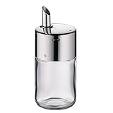 WMF Barista Sahne-/ Milchkännchen 240 ml, Sahnedosierer, Glas, Cromargan Edelstahl 18/10 poliert, spülmaschinengeeig