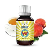 OWL Allday W 50ml Big Shot Longfill Aroma für e Liquid e Zigarette e Shisha 500ml Leerflasche Pfirsich und Grüner T