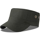 KAMEIER Army Cap Herren, Military Cap Kappe für Herren, Sommer Kappen für Papa Vintage Baumwolle Verstellbar (Grün)