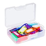 50 Stück Schlüsselanhänger Beschriftbar,Boxed Schlüsselschilder mit Schlüsselringen,10 Farb