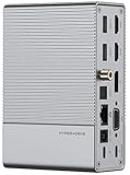 HyperDrive GEN 2 Dockingstation, 18-in-1-USB-C-Dock für MacBook Pro Win, USB C-Hub mit dreifachem Monitor 4K 60 Hz HDMI DP USB 3.1 PD 100 W, Gigabit-Ethernet, G