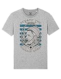 INSIDETSHIRT T-Shirt Meerjungfrau Tattoo Achtung Gesang der Meerjungfrau Sailor Old School Tattoo T-Shirt Unisex, Grizzed Grey, M