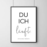 Du, Ich, läuft - Poster | Personalisiertes Geschenk | DIN Größen | Wandbild ohne Rahmen (DIN A3-29,7 x 42 cm)