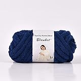 YIYEAR Chenille Chunky Yarn Bulky Big Roving für Handmade Knitted Sofa Bed Wurf Decken Dunkelblau 2KG