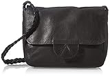 PIECES Damen PCLEA Leather Cross Body FC Umhängetaschen, BlackDetail:Black Snow, ONE S