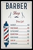 Migsrater Barber Shop Preisliste Haarstylistin Bart Friseur Metallschild Blechschild Retro Home Wall Decor Tin Metal Gift Decoration Vintag