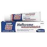 fittydent Super Haftcreme 40g | Einzige wasserunlösliche Haftcreme | Klebt anstatt zu haften | Ober- und Unterkieferprothesen | Sparsam in der Anwendung - nur 1x täglich | Geschmack