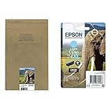 Epson Original 24XL Tinte Elefant (XP-750 XP-850 XP-950 XP-55 XP-760 XP-860 XP-960 XP-970, Amazon Dash Replenishment-fähig) Multipack 6-farbig & 24 XL Tintenpatrone 9,8 ml Cyan k