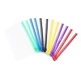 12 x A6 bunte Reißverschlusstaschen, lose Blätter, 6 Löcher, wasserdichter Umschlag (A6 (105 mm x 177 mm) – 6 Löcher, 12 Stück gemischte Farben mit Reißverschlüssen (2 Stück/Farbe))