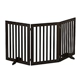 Relaxdays Absperrgitter, freistehendes Schutzgitter, HxB: 70 x 154 cm, mit Füßen, Hunde, Kindergitter klappbar, b