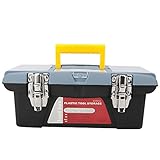 xinxinchaoshi Werkzeugbox/Werkzeugkasten Tragbare Werkzeugkasten-Organisatoren und Storage-Hardware-Reparaturwerkzeuge Behälter mit Griffhautwartung Elektriker Fall Werkzeugkoffer (Color : Small)