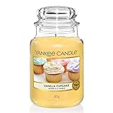 Yankee Candle Duftkerze im Glas (groß) | Vanilla Cupcake | Brenndauer bis zu 150 S