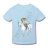 Spreadshirt Bibi Und Tina Auf Die Pferde Fertig Los Kinder Bio-T-Shirt, 122-128, Hellb