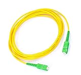 Glasfaserkabel LC/APC auf LC/APC Simplex Singlemode 9/125µm LSZH，FTTH LWL Patchkabel (Gelb, 10M)