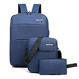 Casual Business Rucksack männlich multifunktionale große Kapazität Laptop Schultasche dreiteiligen Anzug-Dunkelblau_42 * 31 * 16