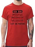 Beruf und Job Geschenke - Ich Bin gut in Mathe Ingenieur schwarz - XXL - Rot - t Shirt Ingenieur - L190 - Tshirt Herren und Männer T-S