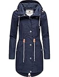 Ragwear Damen Übergangs-Jacke Kurzmantel leicht mit Kapuze Canny Navy20 Gr. XS