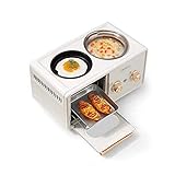 JYDQB Elektro- Ofen Frühstück Maschine, Multi-Funktions-Four-in- one Faule Brot-Maschine, Eierkoch Artifact (Color : White)